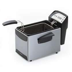   element deep fryer with oblong basket has a 9 cup food capacity