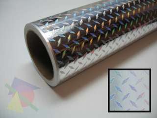 25 Wide Diamond Plate Holographic Vinyl Sign Film Roll  