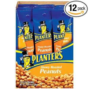 Planters Peanuts, Honey Roasted, 2.5 Ounce Pouch (Pack of 12)
