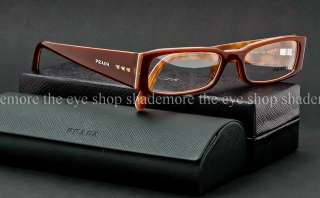   PRADA VPR10F Eyeglasses Frame Amber Havana 51mm Glasses 701 1O1  