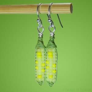  Corn on the Cob Earrings   cute handmade beaded earrings 