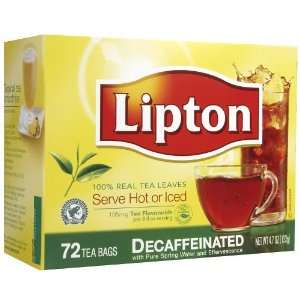 Lipton Black Tea Bags, Decaf, 72 ct:  Grocery & Gourmet 