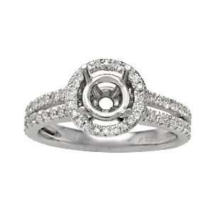   Diamond Engagement Ring with Split Shank Diamond .61cttw (center Stone