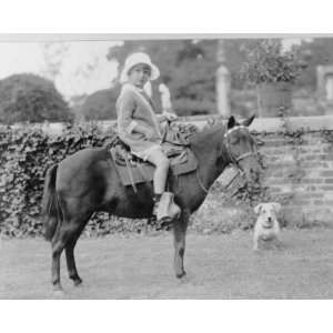 early 1900s photo Child of Evalyn Walsh McLean on pony graphic / Haas 