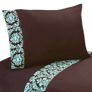  3 pc Twin Sheet Set for Turquoise and Brown Bella Bedding 
