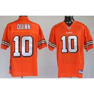 Brady Quinn #10 Cleveland Browns Replica NFL Jersey Orange Size 52 (XL 