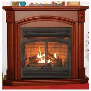   Ventless Gas Fireplace with a Warm Coffee Glaze Lp