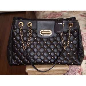  Claudia Firenze Black Leather Quilted Stud Bag Everything 