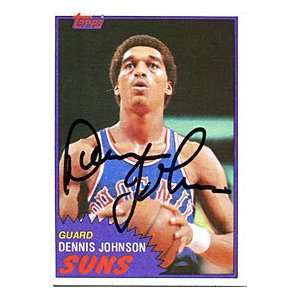 Dennis Johnson Autographed / Signed 1981 Topps Card (James Spence 