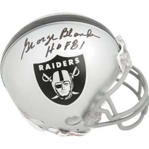 George Blanda Oakland Raiders Autographed Mini Helmet with HOF 