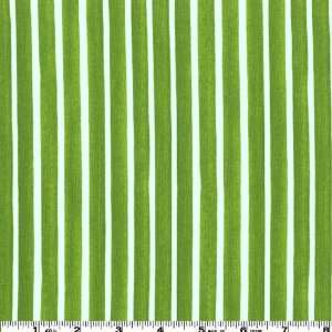  45 Wide Winter Wonderland Candy Cane Stripe Green Fabric 