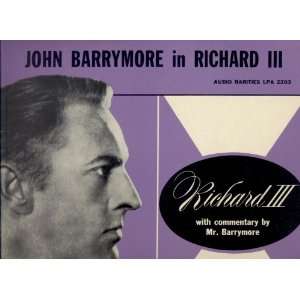  John Barrymore In Richard III John Barrymore Music