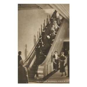 Escalator Marshall Fields, Chicago, Illinois Premium Poster Print 
