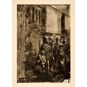  1938 Photogravure Masaccio St Peter Healing Sick Bracacci 