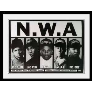  NWA Dr Dre Ice Cube DJ yella Easy E MC Ren poster approx 