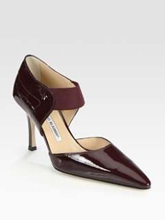 Manolo Blahnik   Patent Leather Mary Jane Point Toe Pumps