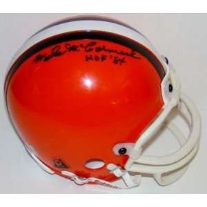 Mike McCormack Signed Mini Helmet   HOF 84 WCA   Autographed NFL Mini 