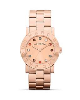 MARC BY MARC JACOBS Amy Rose Gold Glitz Watch, 36mm   Jewelry 