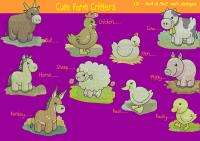   PIG,DUCK,COW,DONKEY BABY FARM ANIMALS QUILT MACHINE EMBROIDERY DESIGNS