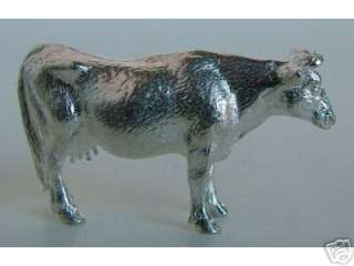 RARE STANDING ENGLISH SOLID STERLING SILVER COW