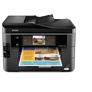 New Epson WorkForce 845 Wireless Color All in One Printer 2 trays 2 