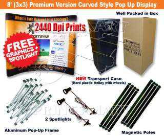   Pop Up Banner Stand Kiosk Exhibition Stand Display FREE PRINTS  