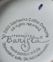 Starbucks Barista Ceramic Vase 10 Blue White 03 EUC  