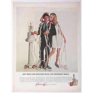  1967 Robert Morse Photo Smirnoff Vodka Ticker Tape Print 