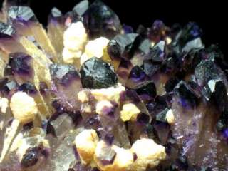 purple gemstone AMETHYST QUARTZ crystals flower cluster  