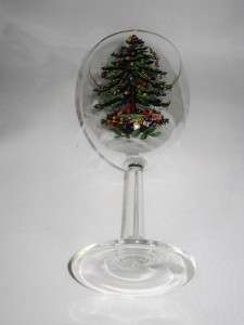 Spode CHRISTMAS TREE Wine Glass or Goblet, 7 1/4  