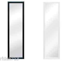 Over The Door Full Length Hanging Mirror Black or White  