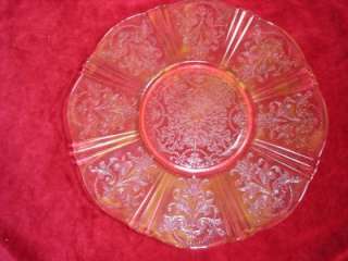 AMERICAN SWEETHEART PINK DEPRESSION GLASS SALVER PLATE  