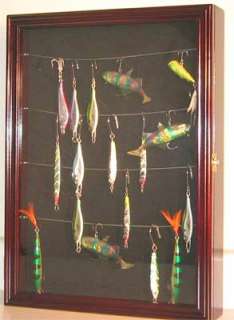 Fishing Spoon, Lure, Bait,Display Case, Glass Door, Solid wood
