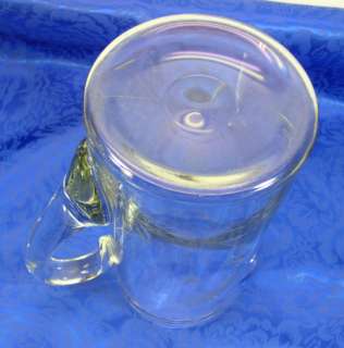 Vintage Half Daisy Floral Cut Glass Water/Milk Pitcher 56 oz  