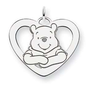    Sterling Silver Disney Winnie the Pooh Heart Charm Jewelry