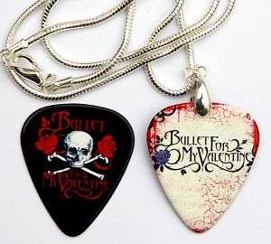 Bullet For My Valentine Necklace + 2 Sided Guitar Pick  