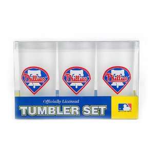 Philadelphia Phillies MLB Tumbler Drinkware Set (3 Pack) by Duck House 