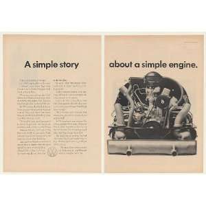 1965 VW Volkswagen Story About Simple Engine 2 Page Print 