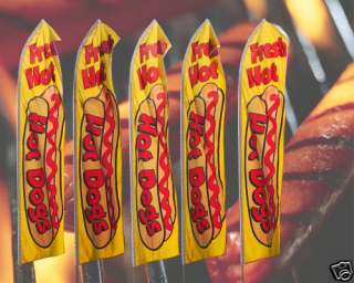 Fresh Hot Dog Swooper Flag Bow Feather Sign Banner  
