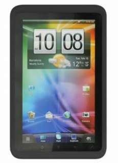 BLACK Soft Silicone Case Cover HTC Flyer EVO View 4G  
