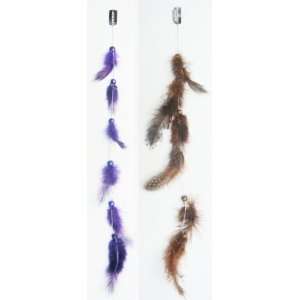  2 X Natural Feather Hair Extensions Grizzly Hair Extension 