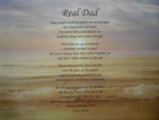    PERSONALIZED STEP DAD POEM BIRTHDAY, FATHERS DAY OR CHRISTMAS GIFT