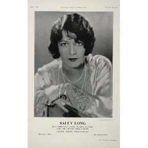  1930 Sally Long Actress Actor Movie Film Casting Ad 