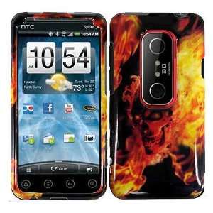  RED FURIOUS FIRE SKULL Design Hard Cover Protector Case 