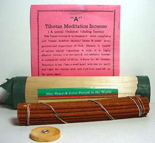 All Natural 3 TIBETAN INCENSE ~ Meditation OM Blessing  