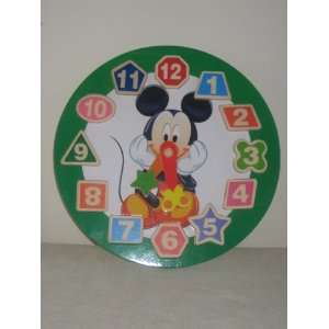  mickey mouse Wooden Shape Sorting Clock blue Toys & Games