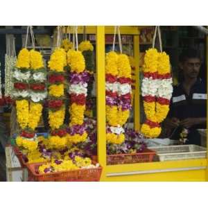  Flower Stall Selling Garlands for Temple Offerings, Little 