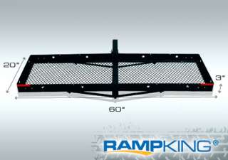 RAMP KING FOLDING 60 X 20 CARGO HITCH CARRIER LUGGAGE BASKET FOR 2 