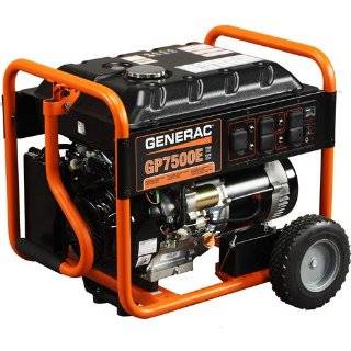 Generac 5943 GP7500E 9,375 Watt Generator with Electric Start