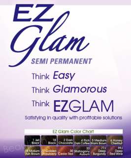 Kiss EZ GLAM Semi Permanent Hair Color Rinse 3.5 oz  